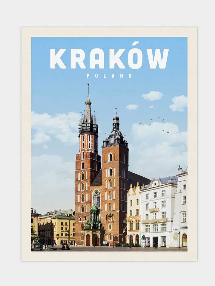 Cracovie, Pologne - Vintage Travel Print pour la vente par Vintaprints