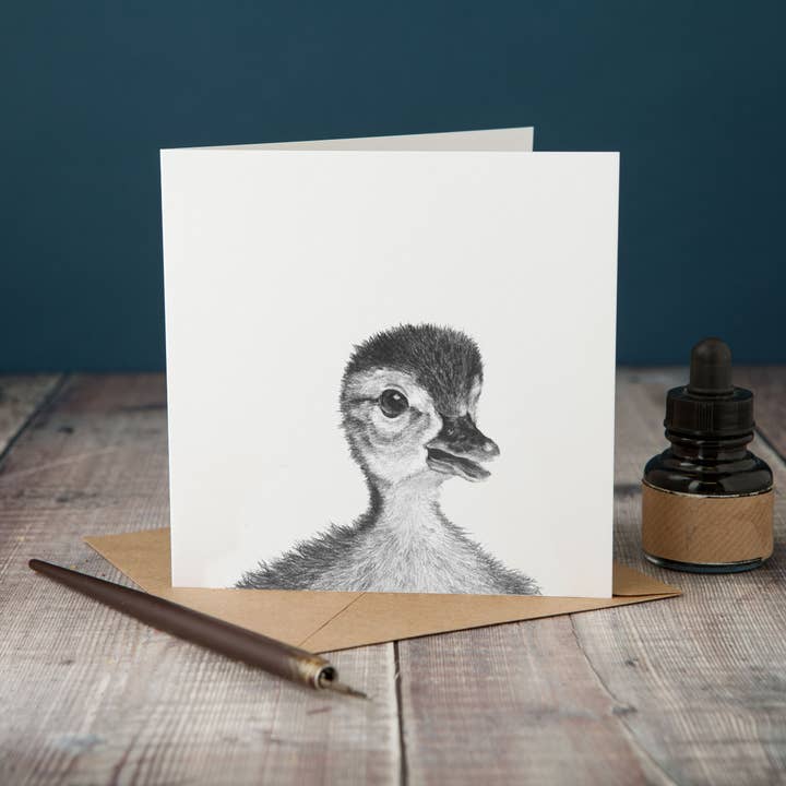 Peeping Duck Card for wholesale by Lucy Coggle Designs