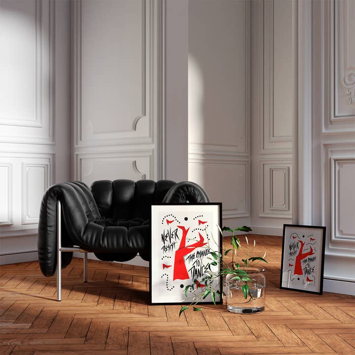 Non Resistere Mai Alla Possibilità Di Ballare - Stampa A4 - ROSSO per la vendita all'ingrosso da parte di Kiki Gunn