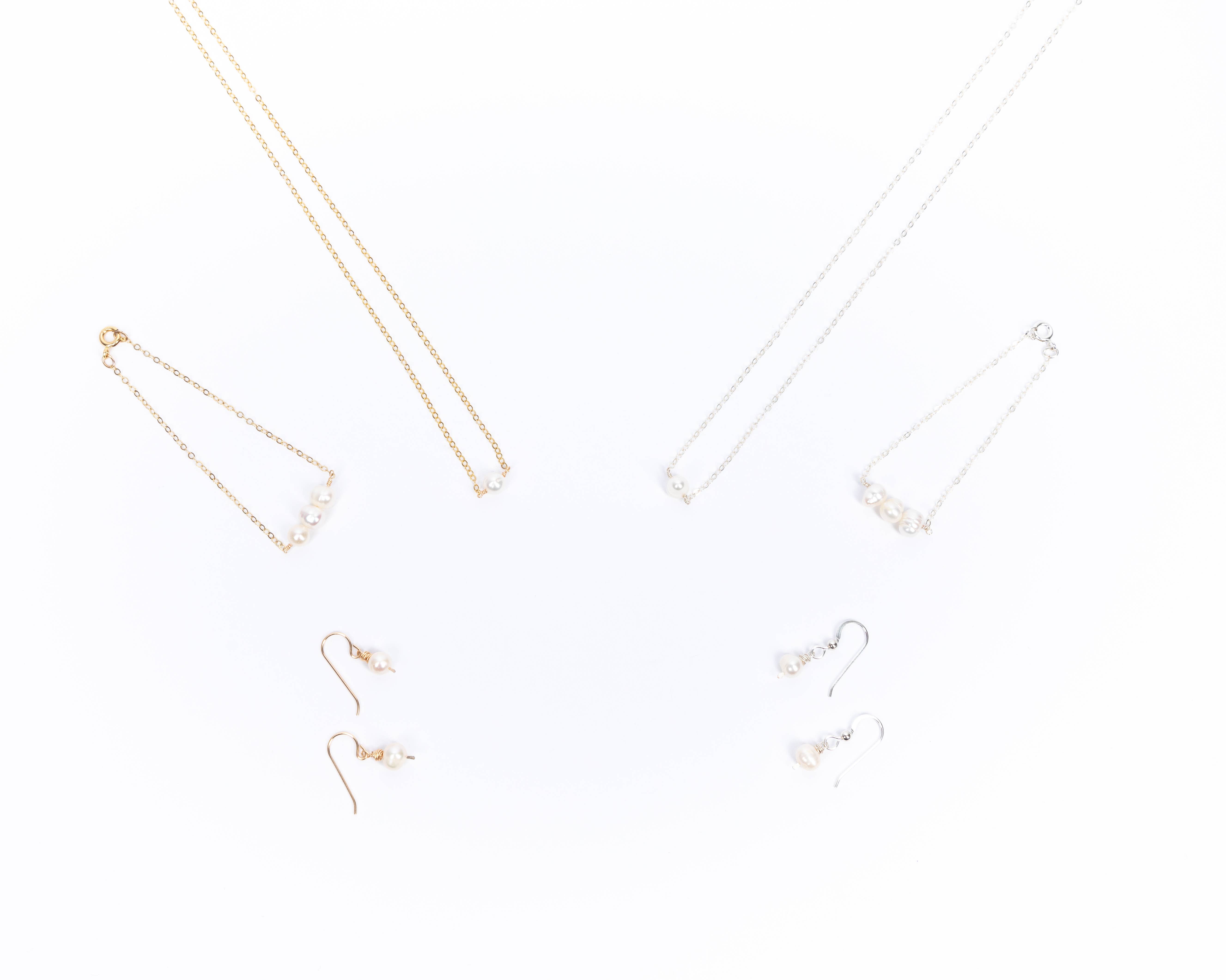 Forai - Vente Colliers à pendentif - Collier de perles Leeda en or 14 carats rempli2