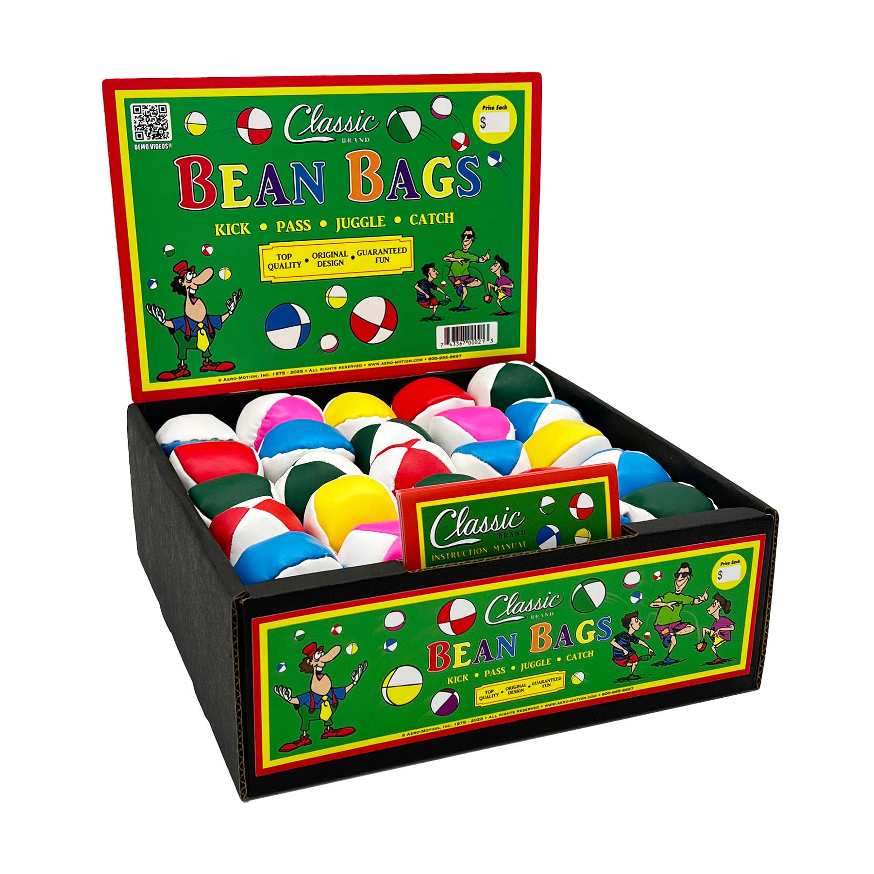 Aero-Motion, Inc. - Wholesale Classic Toy - Kids - Classic 2" Bean Bag Juggling Ball Hacky Sack 40 Unit Display2