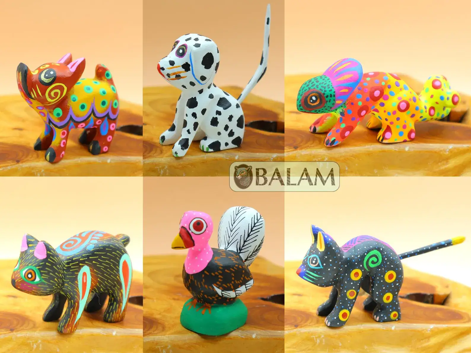 Balam Arts - Wholesale Sculpture - Small PREMIUM alebrije - Assorted Wood Carved Alebrijes8
