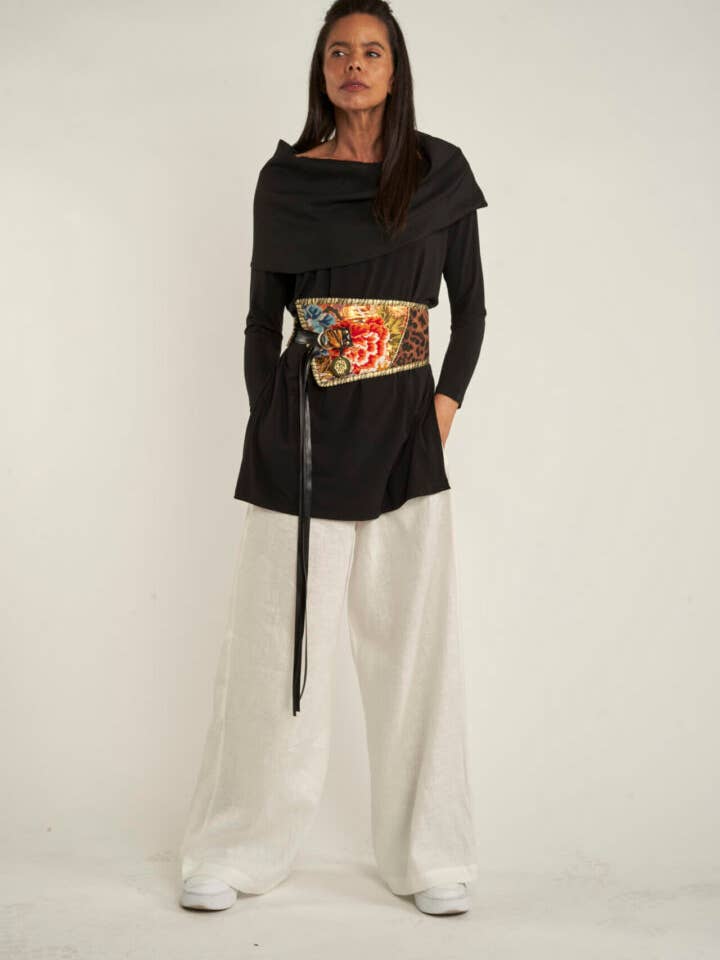 Ceinture à nouer latérale no 2 - Rouge pour la vente par Blk-mktbazaar