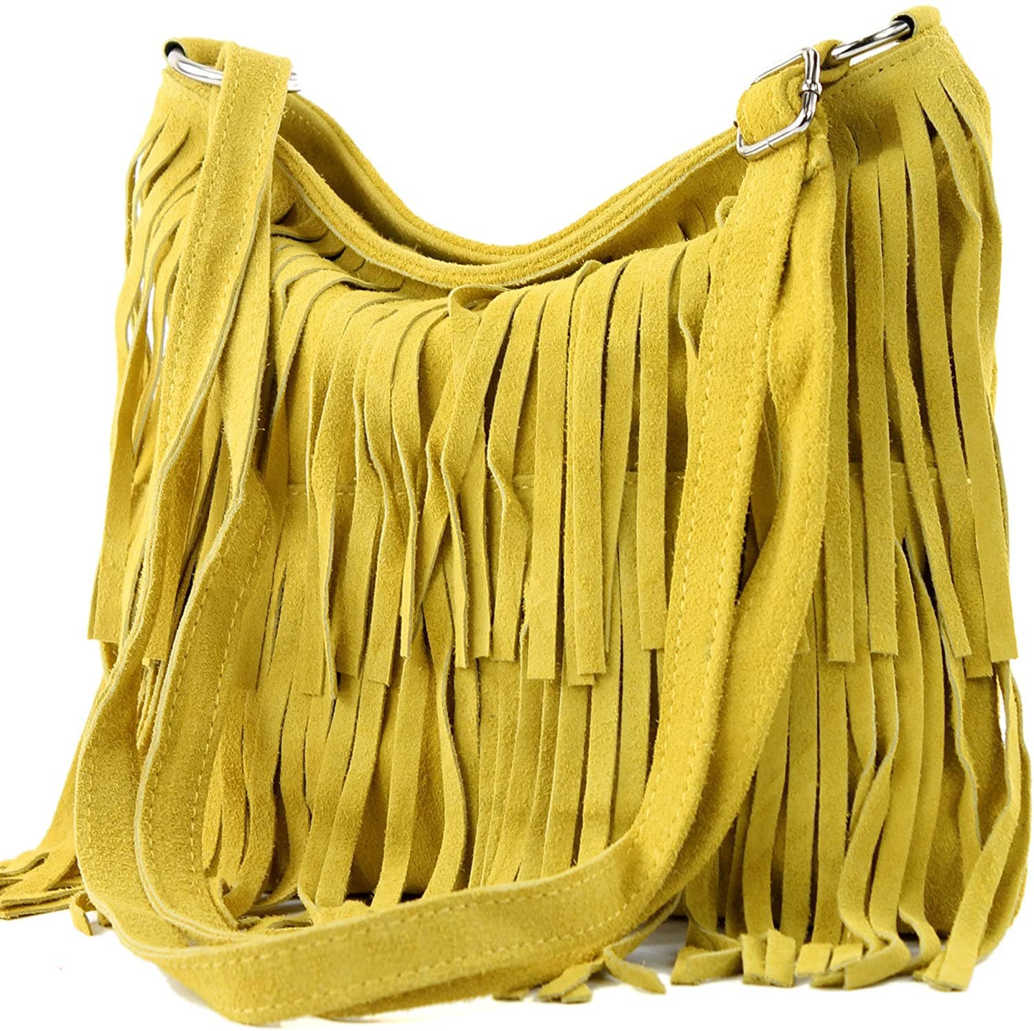 Ellas Trading - Wholesale Crossbody Bag - Women's - Italian Suede Leather Fringed Shoulder Crossbody Bag1