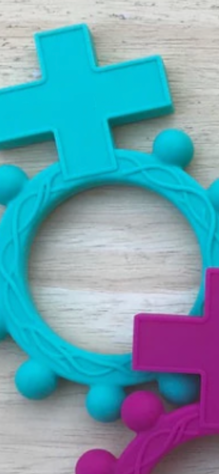 Weisinger Designs - Wholesale Teether (Not Clip-On) - Baby - CT101 Baby Silicone Finger Rosary Teether1