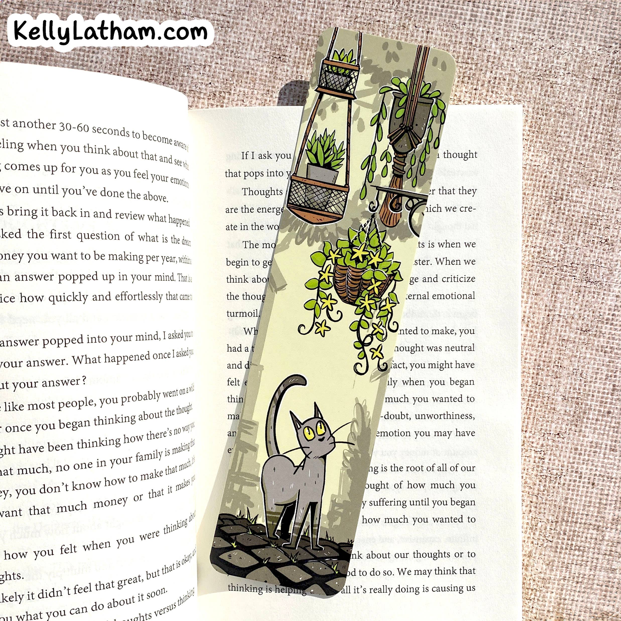 Kelly Latham Art - Wholesale Bookmark - Cat Bookmark Houseplant Gift Bookstore Lifestyle Shop Item2