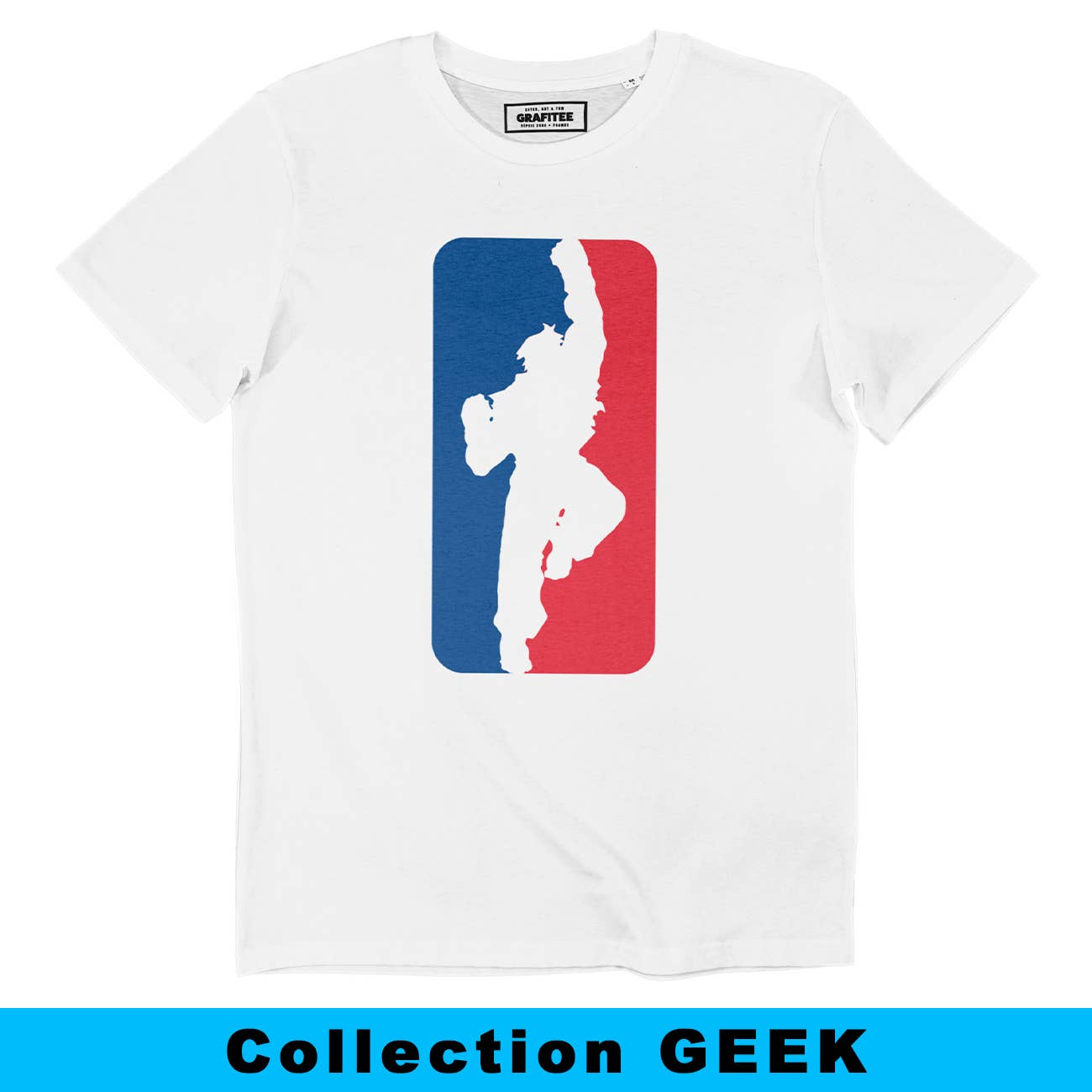 Grafitee - Wholesale Screen Printed T-Shirt - Unisex - Street Fighter vs NBA T-shirt - Video game logo t-shirt