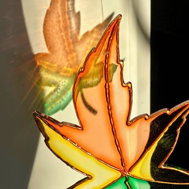 Craftify Mom – Engroshandel Solfanger – Fall Maple Leaf Solfanger, Efterårsvinduesindretning, Efterårsindretning1