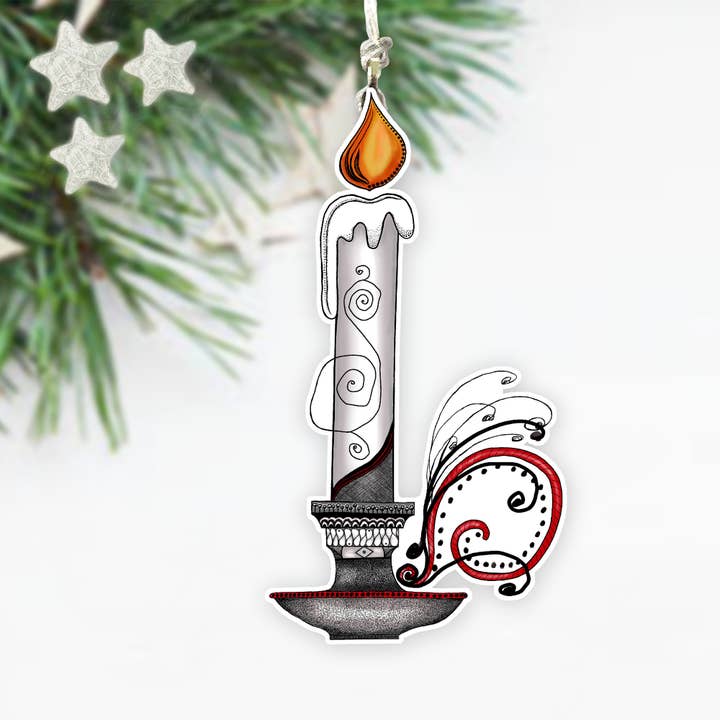 Holiday Candle Ornament, Candle for engroshandel hos Katekreates