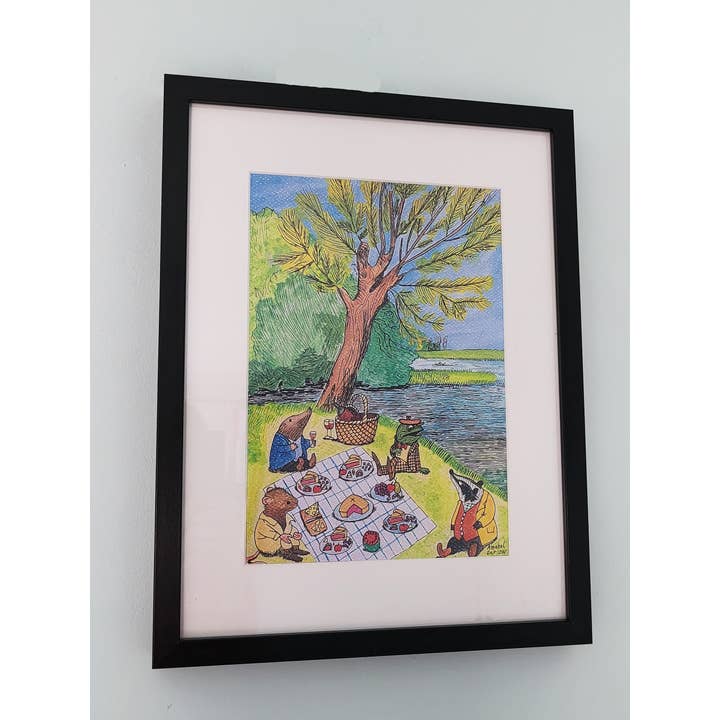 Pique-nic entre amis, vent dans les saules. Livre de Kenneth Grahame pour la vente par Amabel Illustrations