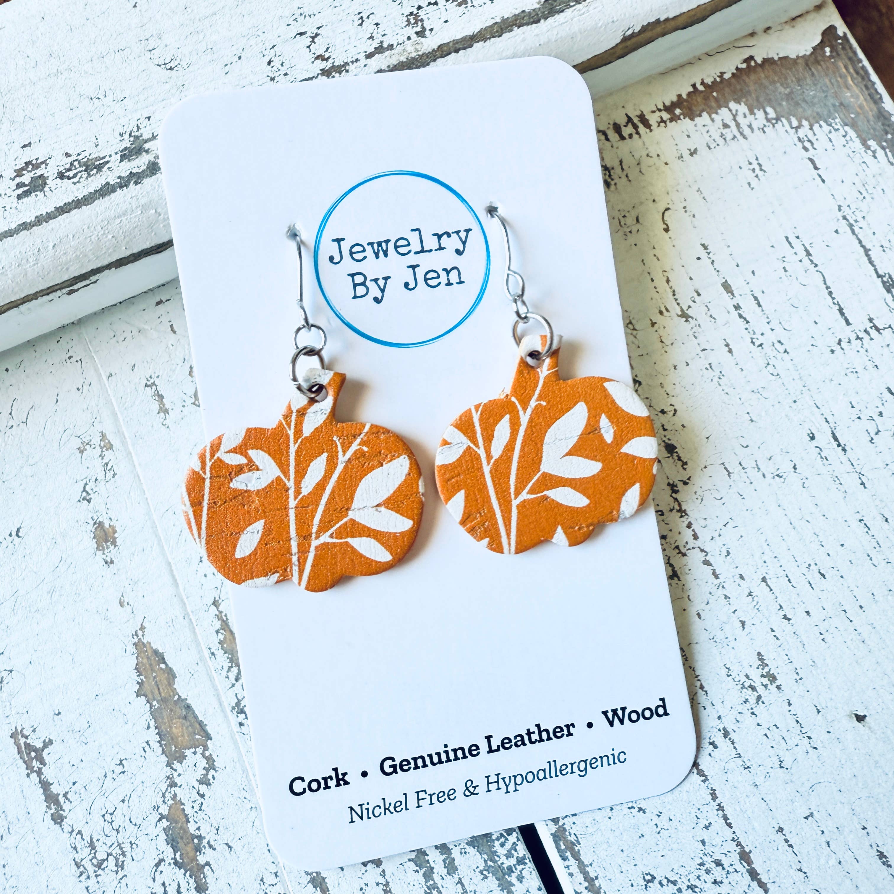 Jewelry By Jen - Wholesale Dangle Earrings - Small Pumpkin Earrings: Orange Willow5