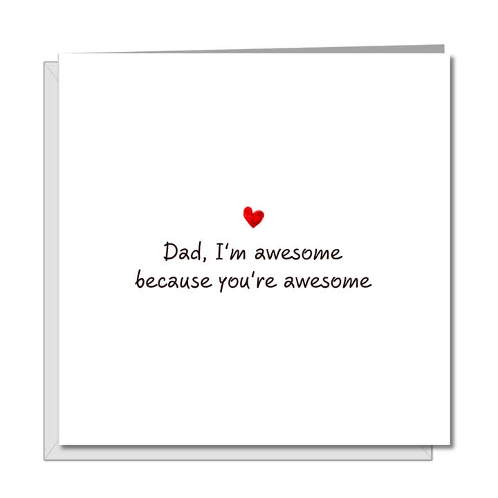 Biglietto per la festa del papà, «You're awesome», ottimo biglietto per papà da parte del figlio o della figlia, divertente umorismo per la vendita all'ingrosso da parte di Swizzoo Cards