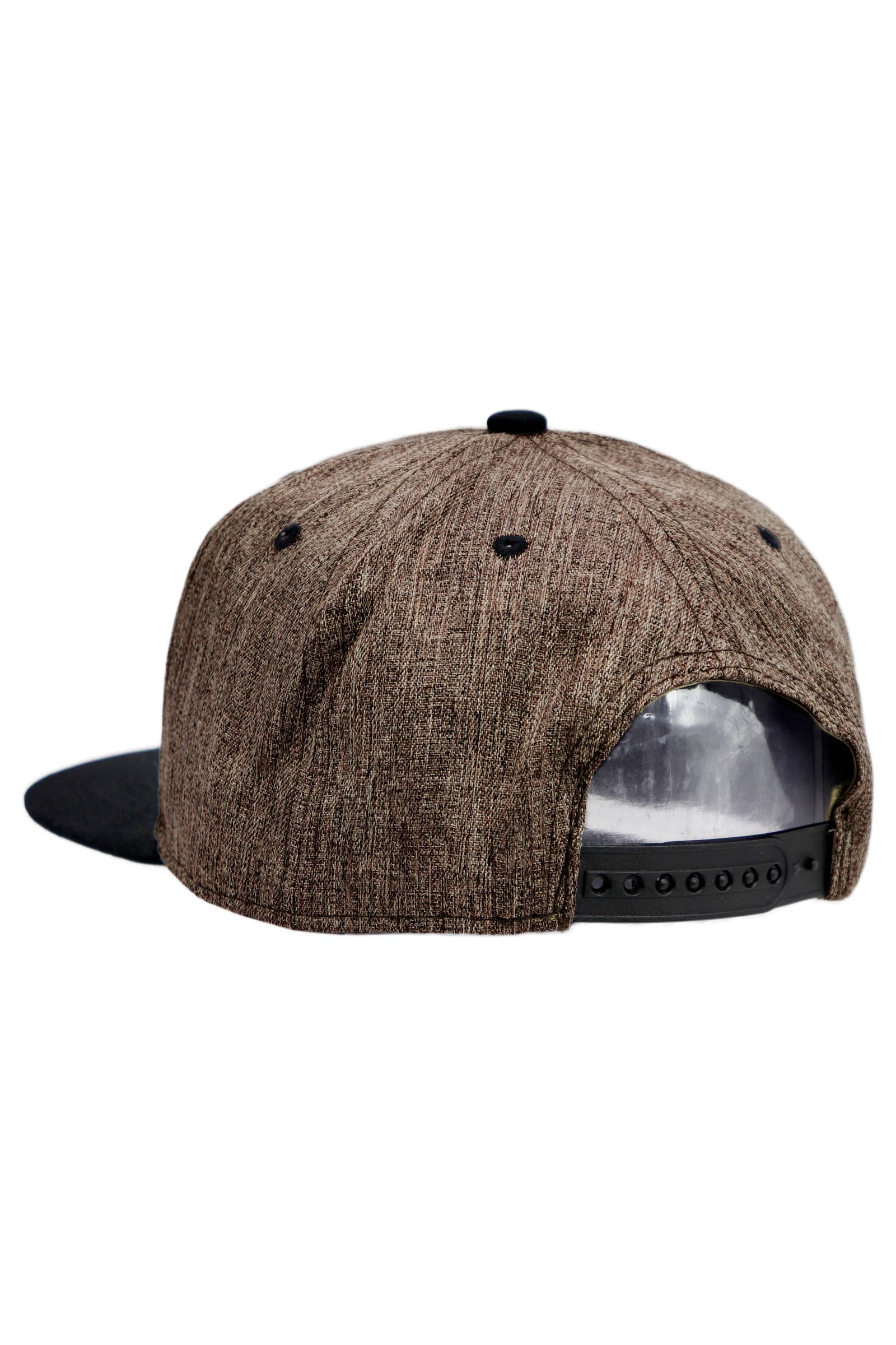 Cap Zone - Wholesale Flat Brim Cap - Unisex - Heathered Tweed Six Panel Flat Brim Snapback5