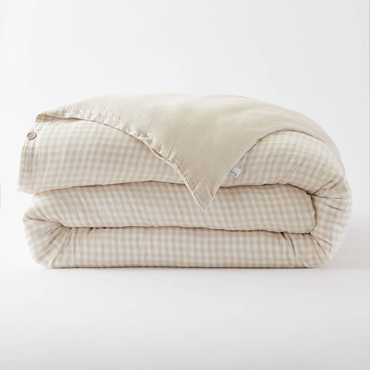 OMKEERBAAR DEKBEDOVERTREK 200 x 200 cm VICKIE Pampa voor wholesale door L'effet Papillon