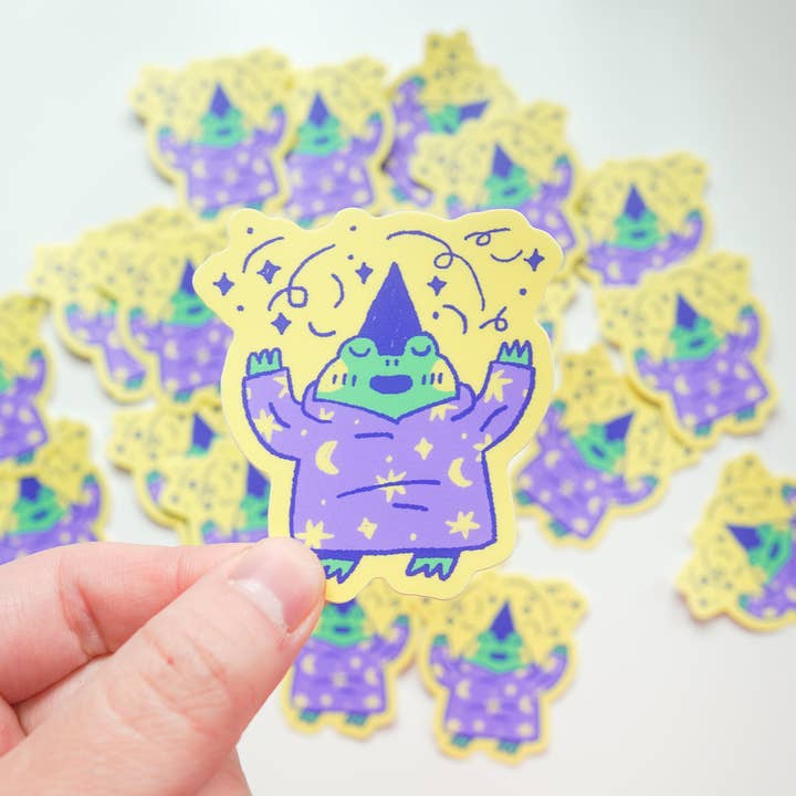 Wizard Frog Sticker II for wholesale by Megan Wang