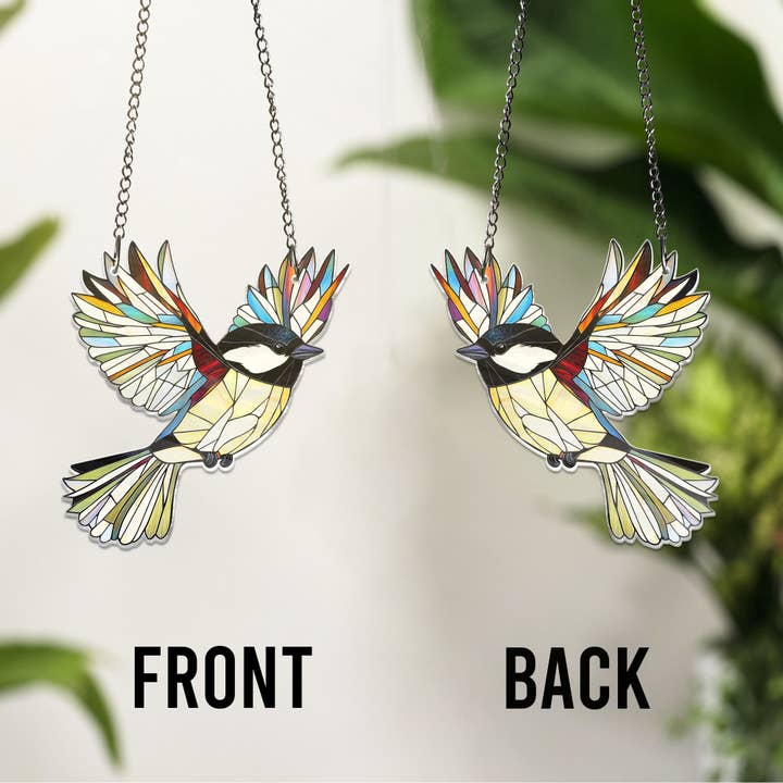 Merchemy - Wholesale Wall Decor - Kids & Baby - Chickadee ACRYLIC Window Hanging Décor, Bird Lovers Gifts1