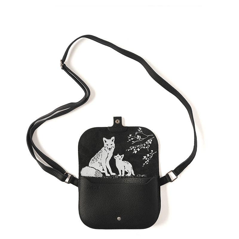 Keecie - Vente Sac à bandoulière – femme - Sac bandoulière Little Fox en cuir noir1