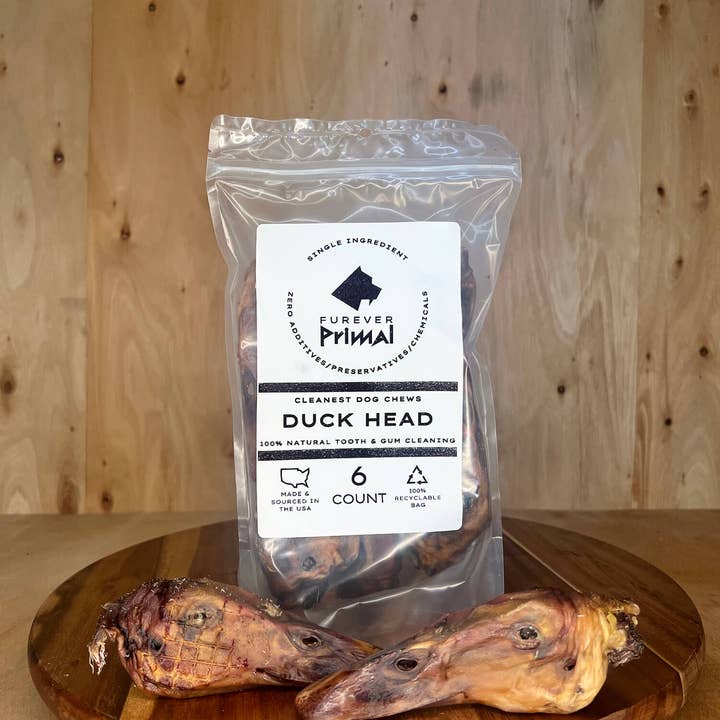Furever Fierce (formerly Furever Primal) - Wholesale Pet Treats - Dog - Bagged Dog Chew: Duck Head - Natural Single Ingredient