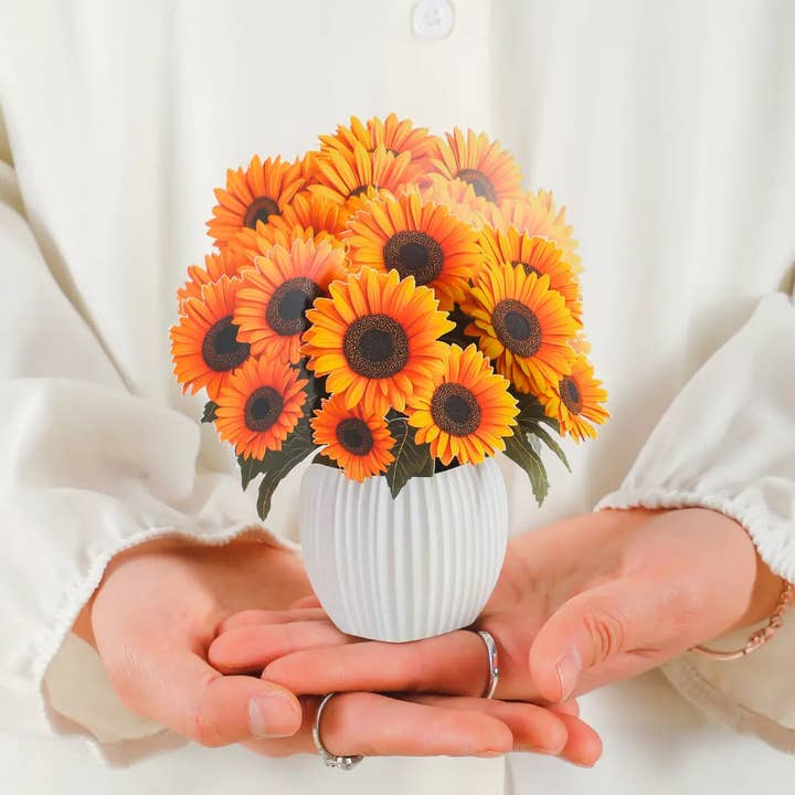 PetalPal - Wholesale Artificial Flowers - Mini Sunflower Smiles Pop-Up Bouquet