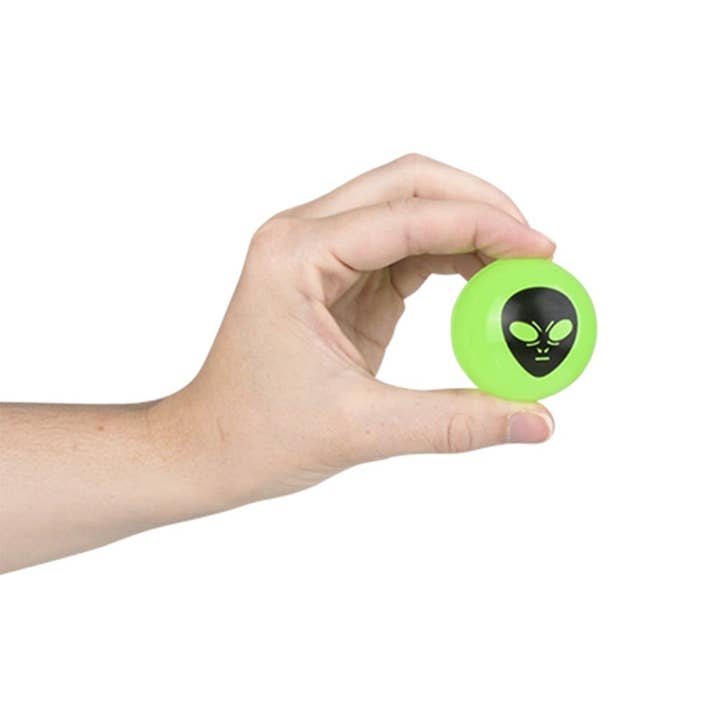 La Luna Bella - Toys – Engroshandel Klassisk legetøj - Børn – 1.75" GLOW ALIEN HI-BOUNCE BALL LLB legetøj til børn2