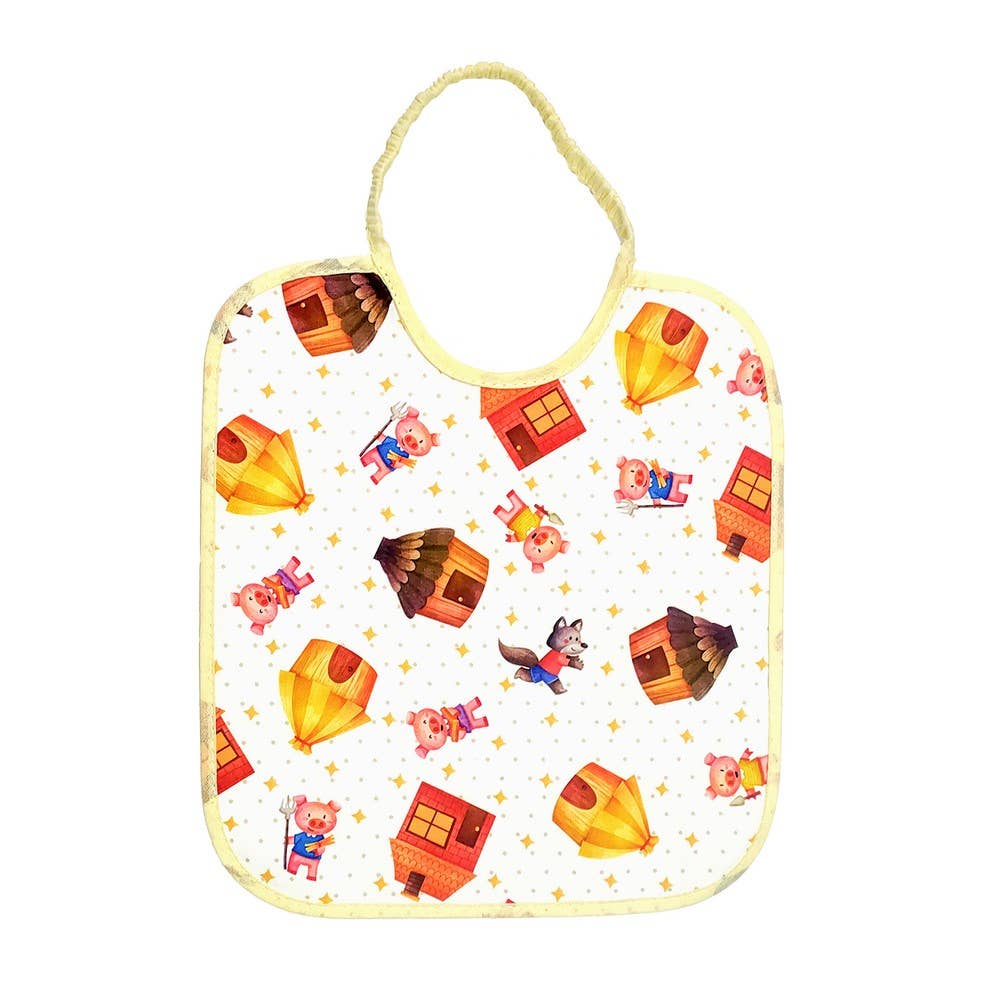 Almatex srl - Wholesale Bib - Baby - CHARLIE/SPLASH bib in printed fabric, paired, cm.25x28 with elastic2