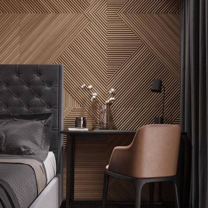 BRECK + FOX - Wholesale Wall Paneling - 3D Wood Wall Panels 4-Piece Set