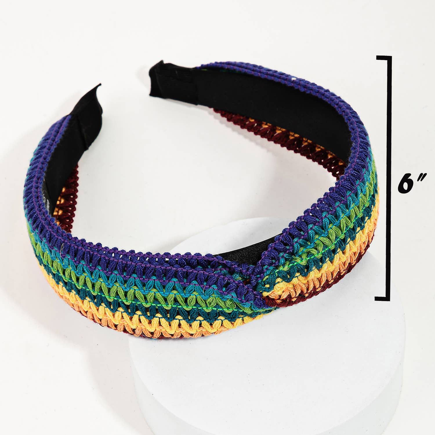 MULTI Zig Zag Striped Braided Headband for wholesale on Faire1