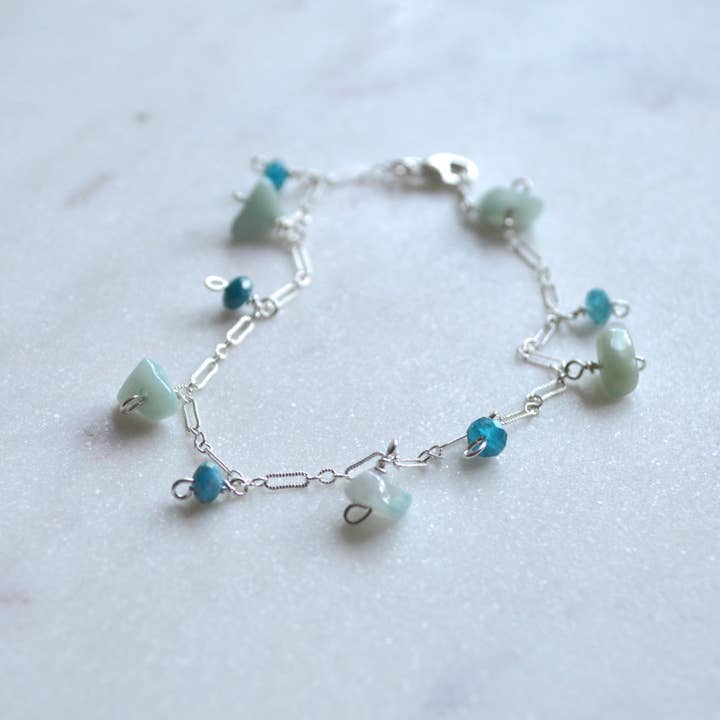 Pulsera Amazonita y Apatita para venta al por mayor de Salty But Sweet