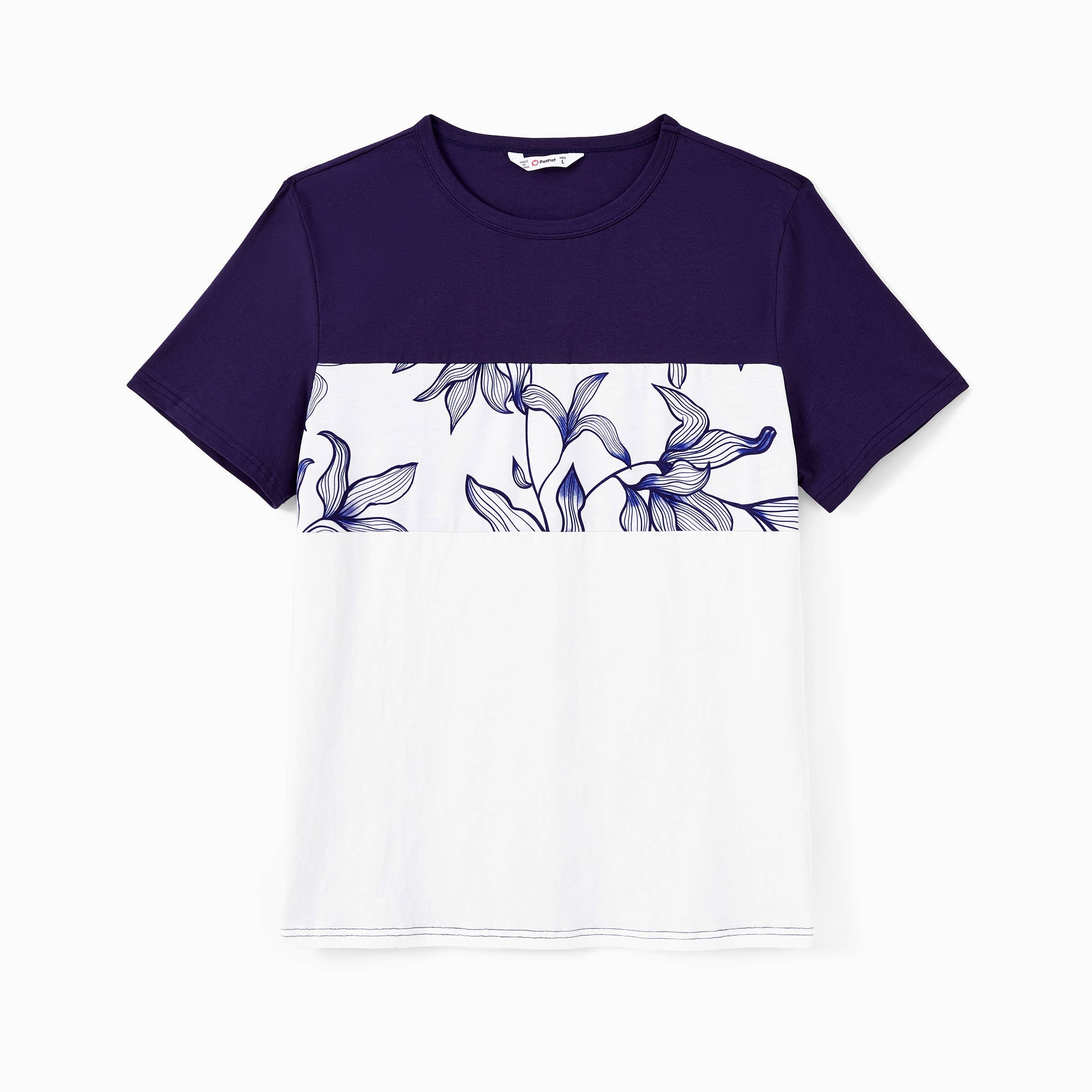 Azul Conjunto familiar a juego con camiseta floral o vestido sin mangas con cuello en V de venta al por mayor en Faire7