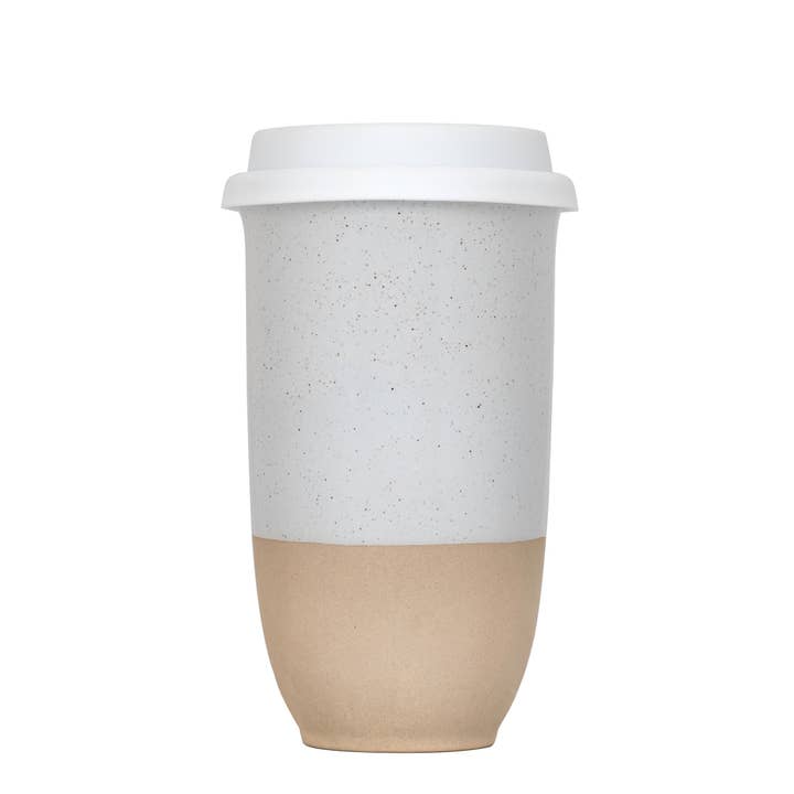 Dune 16oz Ceramic Travel Mug – (Includes Lid & Band) for wholesale by Nova Ceramics Travel Mugs
