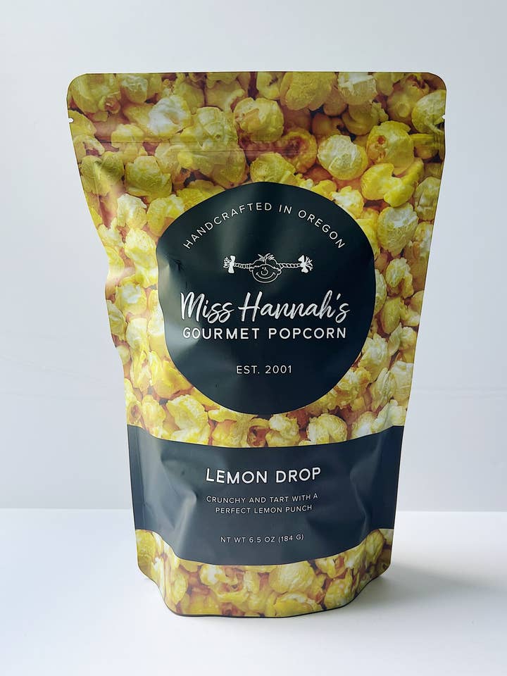 Lemon Drop Popcorn for wholesale by Miss Hannah's Gourmet Popcorn