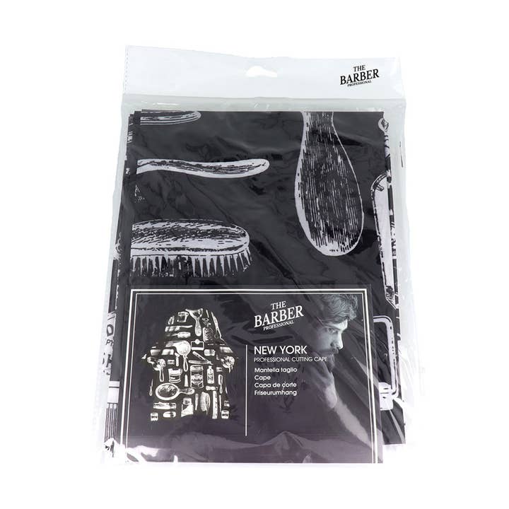 Xanitalia Pro The Barber New York Cut Cape With Buttons 45 X 155 Cm for wholesale by SUBLIME BEAUTY WHOLESALER SL