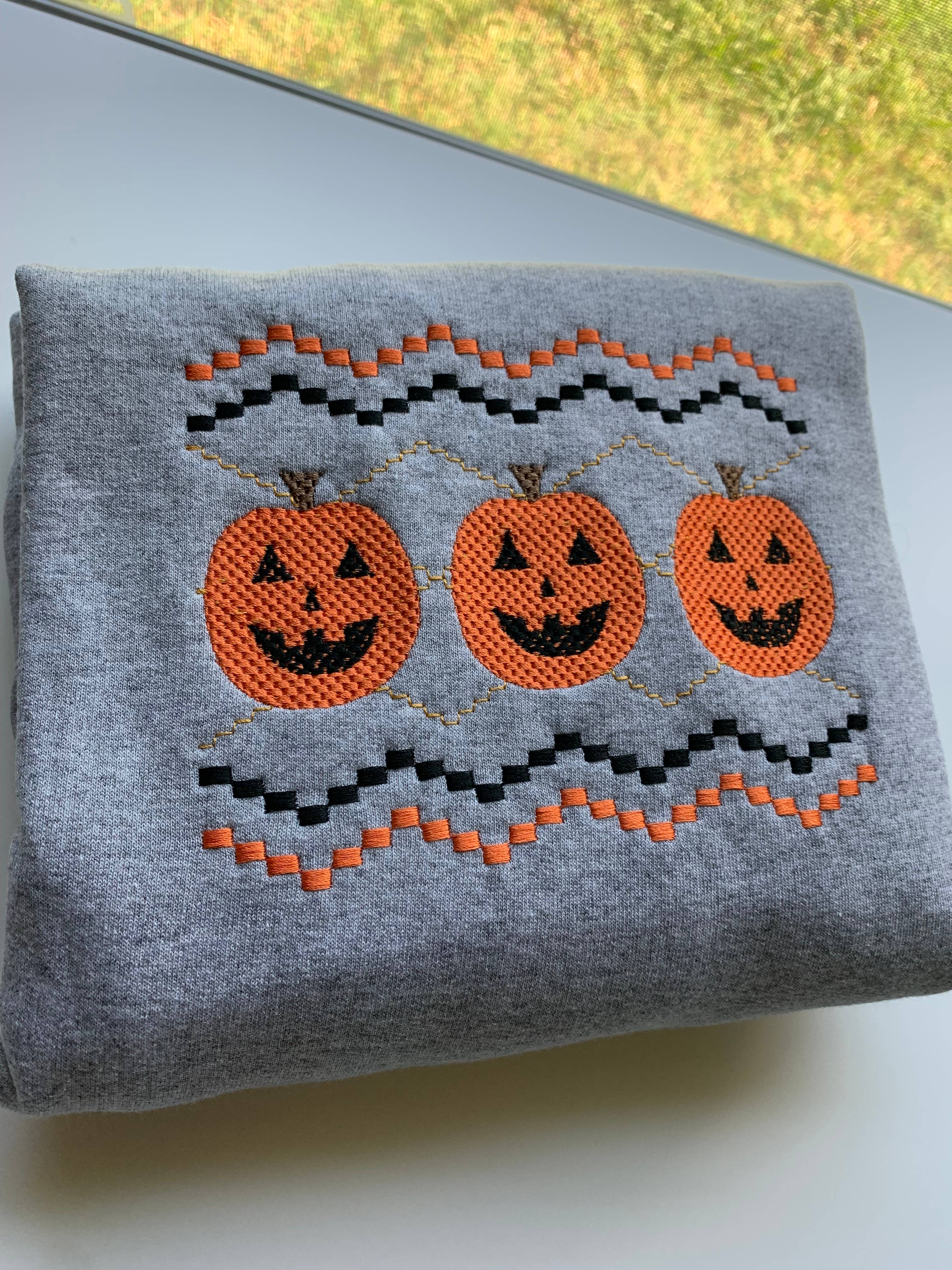 LC by Carina - Wholesale Sweatshirt - Women's - Pumpkin Embroidered Sweatshirts3