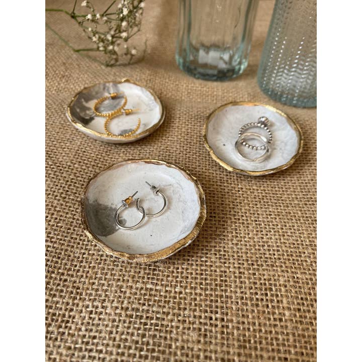 Amberleigh Home Crafts – Engroshandel Smykkeskål – Marmor effekt Trinket Dish | Ring parabol | Smykker fad med