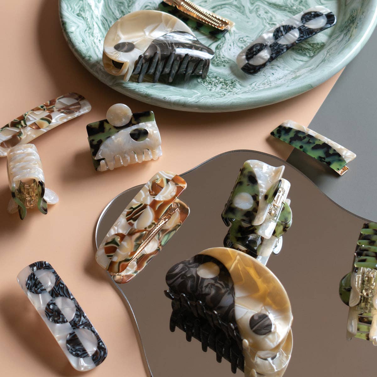 WINONA IRENE – wholesale Hårklämma - Dam – Original stor neutral Yin-Yang hårklo8