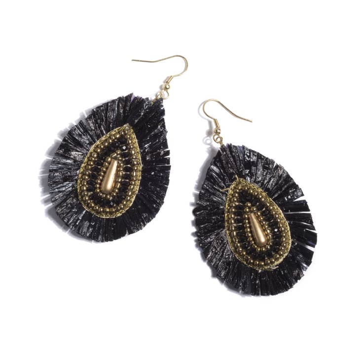 Della Earrings, Black for wholesale by Shiraleah