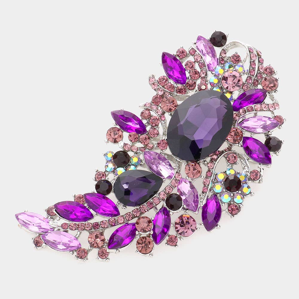 Sensibling Corp. - Wholesale Brooch - Multi Stone Embellished Pin Brooch3