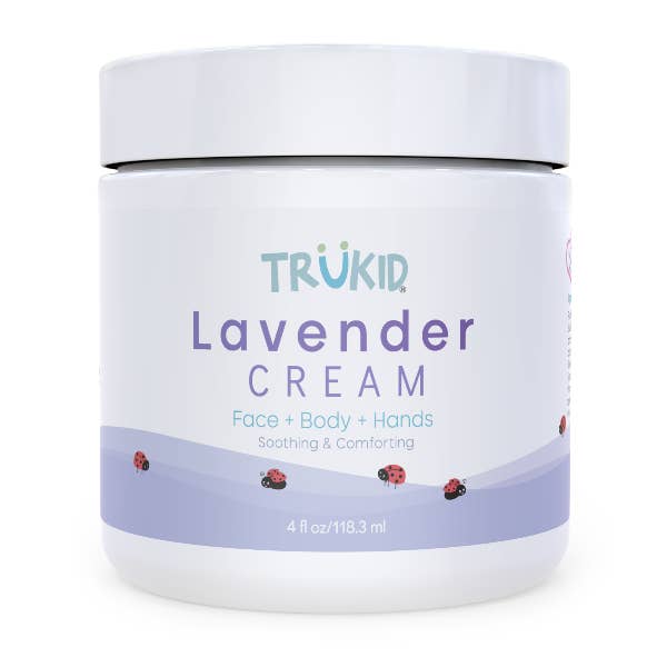 TruKid Lavender Cream 4oz. for wholesale by Tree Star Group, Inc. dba TruKid and TruBaby