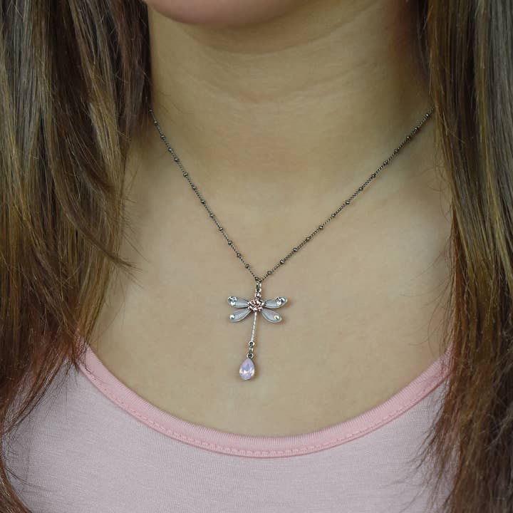 Anne Koplik Designs, Inc. - Wholesale Pendant/Charm Necklace - Rosalina Crystal Dragonfly Necklace1