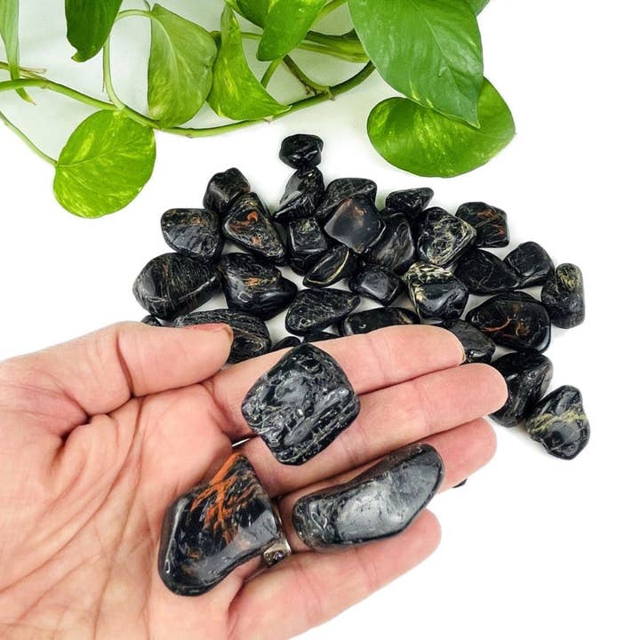 Rock Paradise - Wholesale Spiritual Stone/Crystal - Crystal Black Tourmaline & Red Hematite Tumbled Gemstones