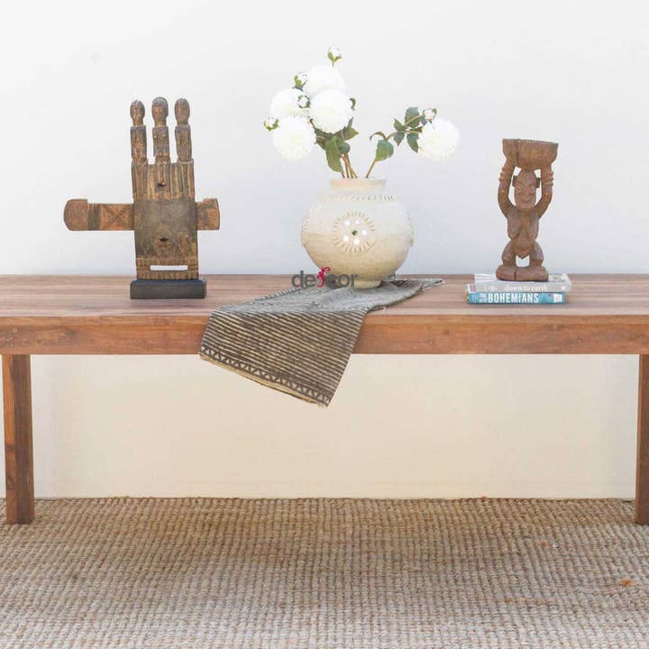 The Architect's 96-Inch Reclaimed Teak Parson Table for wholesale by De-cor