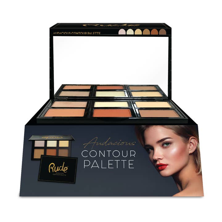 Audacious Contour Palette Display Sæt, 12 stk. for engroshandel hos Rude Cosmetics