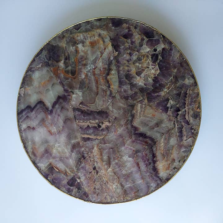 Serein Wellness - Wholesale Cheese Board - Amethyst Tray - Large 14" Purple Agate Cheese Board Platter