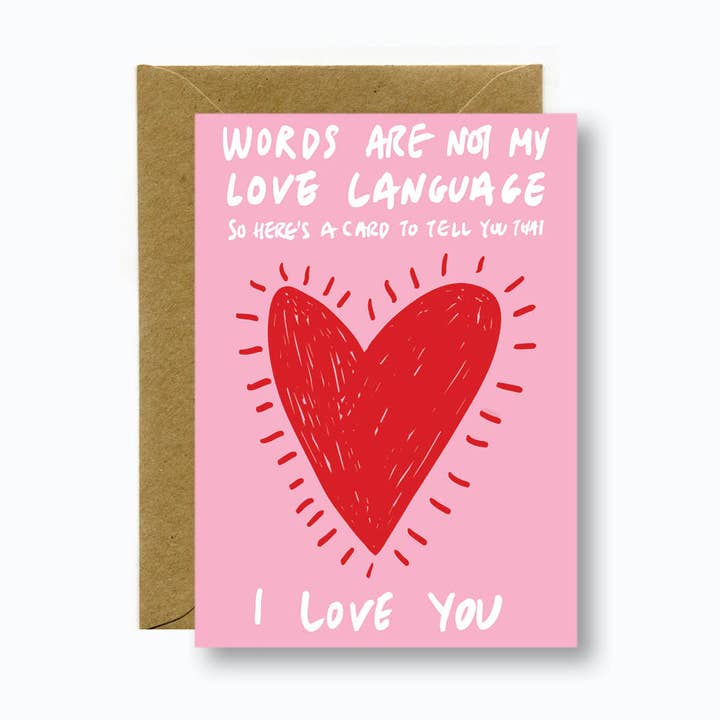 CARTÃO DE SAUDAÇÃO IDIOMA LOVE por atacado de Fotini Tikkou Illustration