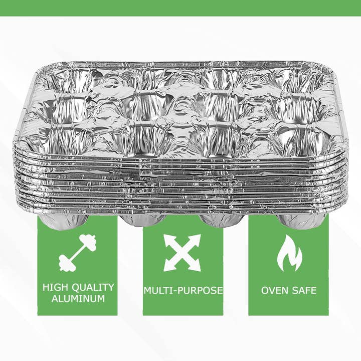 EcoQuality - Wholesale Cupcake/Muffin Pan - Aluminum 12-Cup Muffin Pan - Disposable Aluminum Cupcake Pan1