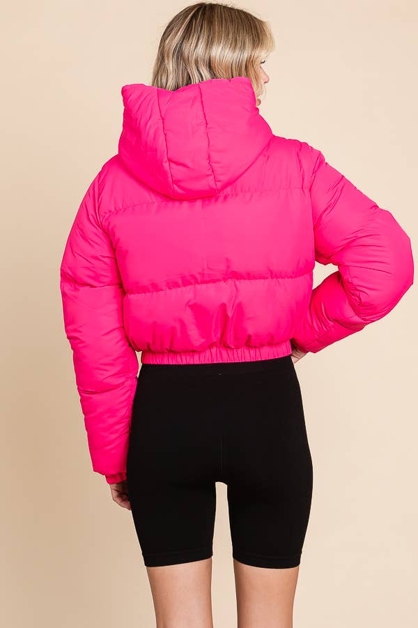 ANWND - Wholesale Puffer Jacket - Women's - 2505-FRONT ZIPPER HOODIE PUFFER WITH POCKETS8