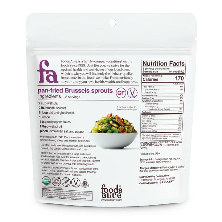 Foods Alive - Wholesale Nuts - Walnuts - Organic1