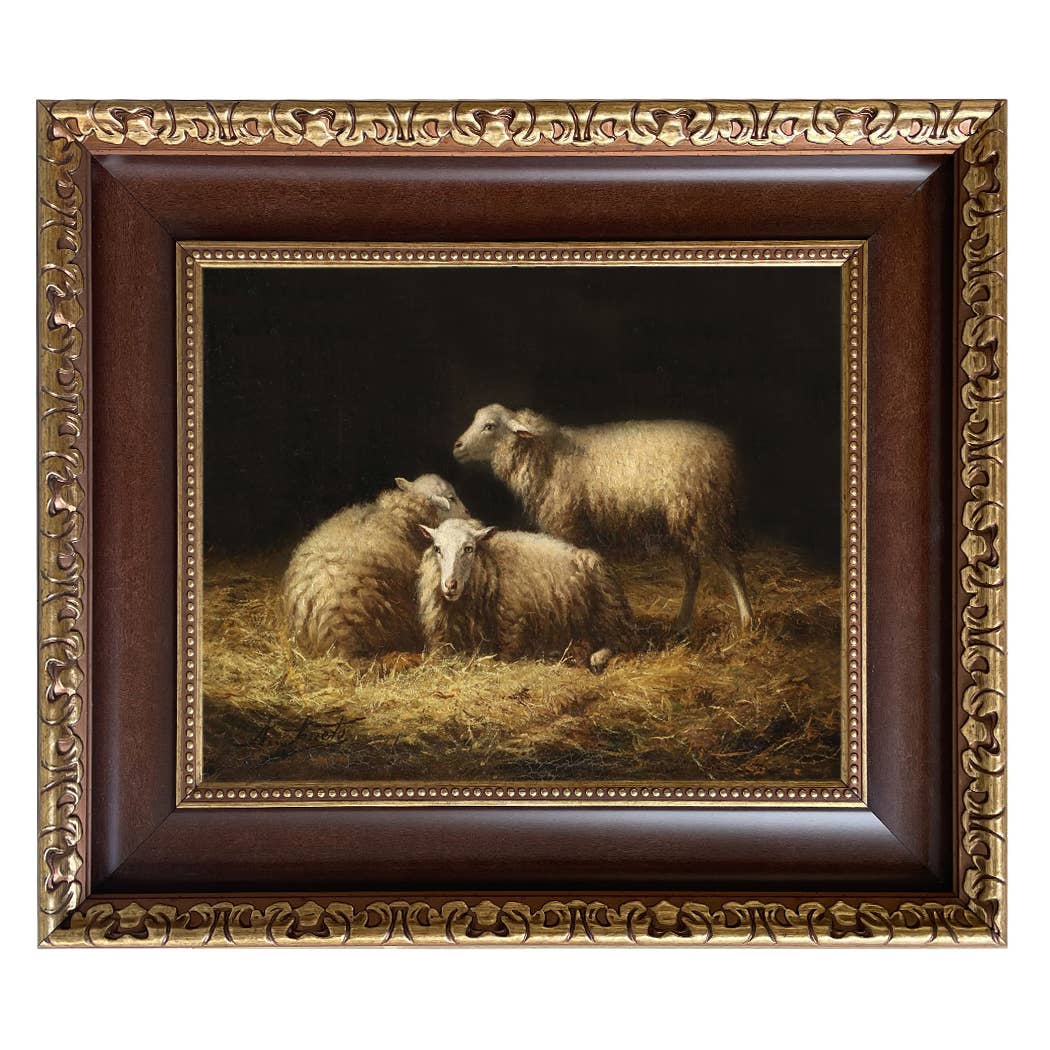 Madison Bay Co. - Historical Home Decor Reproductions - Wholesale Painting/Drawing - Sheep in the Hay Framed Painting Print on Canvas43