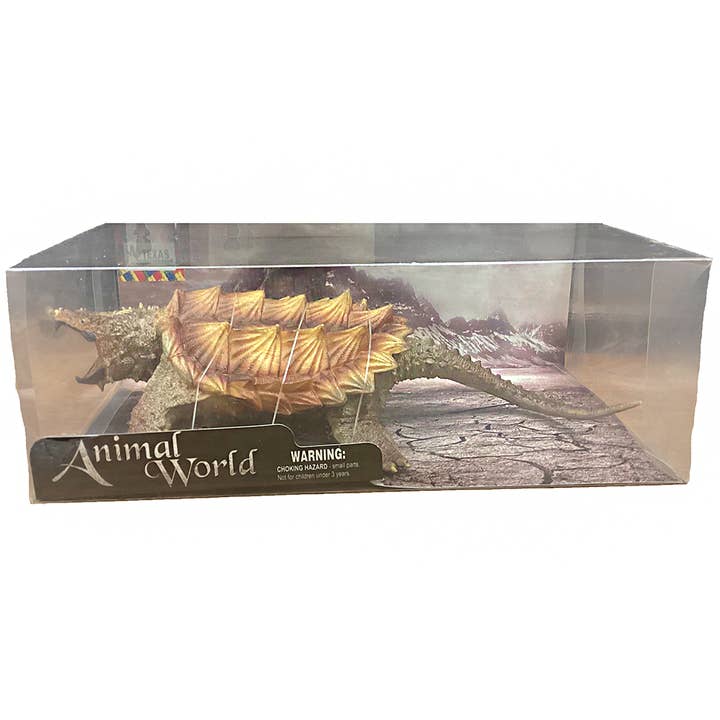 Animal World Snapping Turtle 11" Long Reptile Figurine Toy for wholesale by Texas Toy Distribution