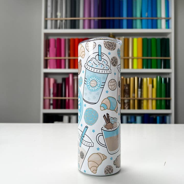 Selena Marie LLC - Wholesale Insulated Mug/Tumbler - Cafecito Y Chisme Custom Stainless Tumblers 20oz1